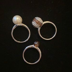 Henri Bendel Ring Trio Size 7 New!